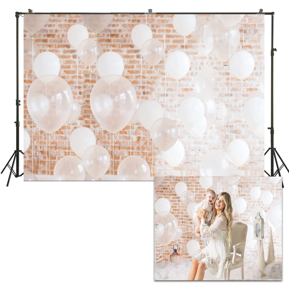 HUAYI Photo Background Newborns Baby Child Photography Backdrops Customize Studio Balloon Brick Wall Photoshoot Backdrop US181 |