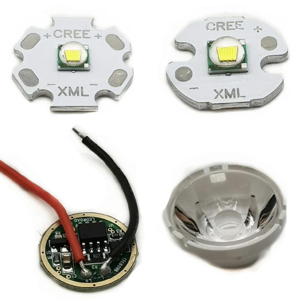 Cree XM-L светодиодный T6 белый светильник с 20 мм star pcb + 3 7 V 5 режимов Светодиодный