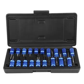 

Car Universal 19 Pcs Electrical Terminal Block Release Connector Removal Tool Kit Metal Car Repair Tools