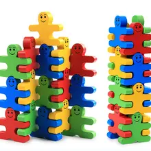 16 шт. деревянный креативный мультяшный Балансирующий злодей, наборные строительные блоки для детей, деревянная детская развивающая игрушка для детей раннего возраста ZXX3001