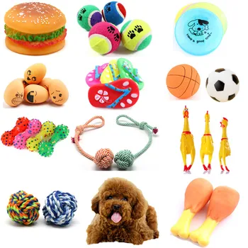 

Screaming Dog Toys Pet Toy Rubber Squeak Chicken Chew Bone Slipper Squeaky Ball Dog Toys Tooth Grinding Training Pet Products