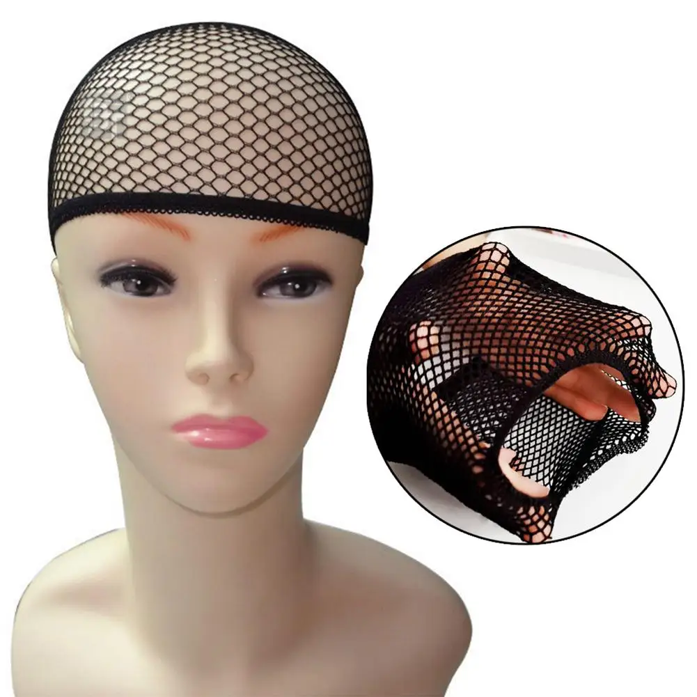

Hair Style Elastic Unisex Stocking Wig Liner Cap Snood Nylon Stretch Weaving Mesh Net Fishnet Ladies Elastic Wig Caps/Hairdressi