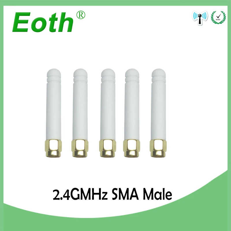 5 шт. 2,4 ГГц антенна wifi SMA разъем 3dbi 2,4 ГГц антенна wi fi маленький размер 2,4g антенна белая wi-fi антенна маршрутизатор