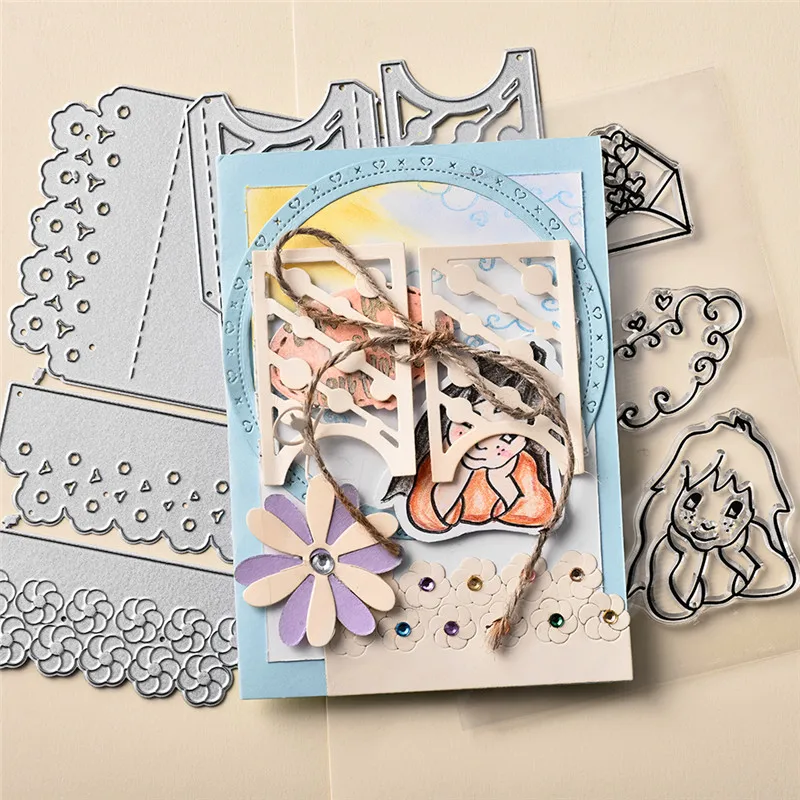 

DiyArts Lace Border Frame Metal Cutting Dies for Craft Dies Scrapbooking Album Embossing Stencil Die Cut Crafts Die Cut Decor