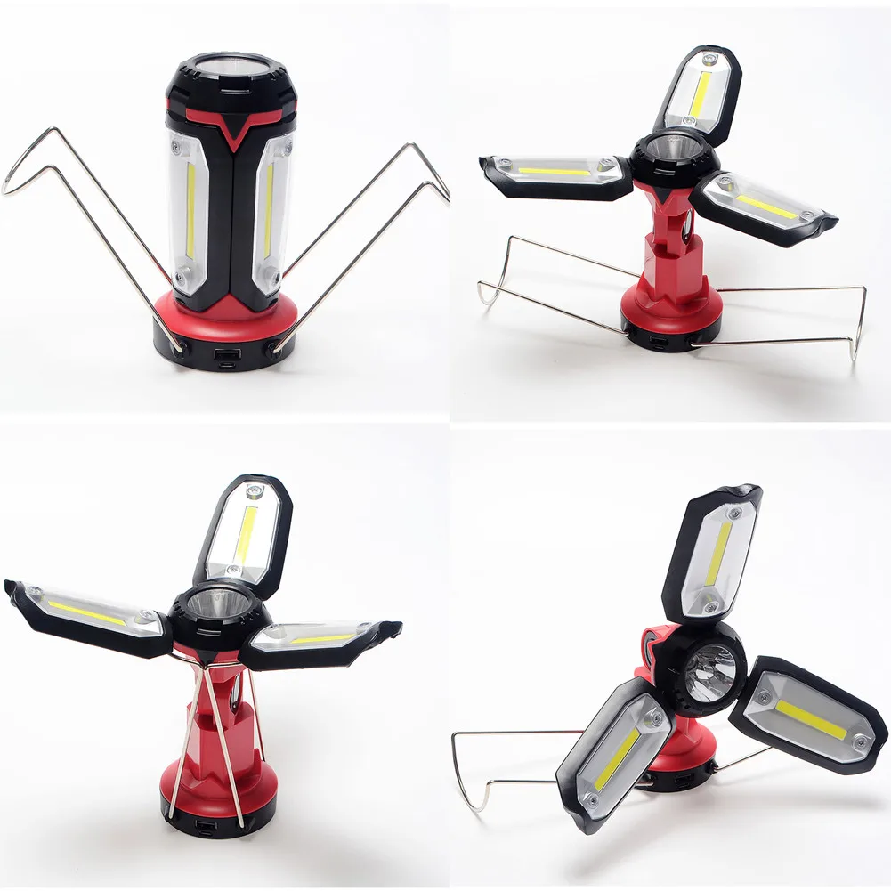 Rechargeable LED Portable Camping Lantern Lamp Outdoor Tent Light Flashlight Emergency Light Torch