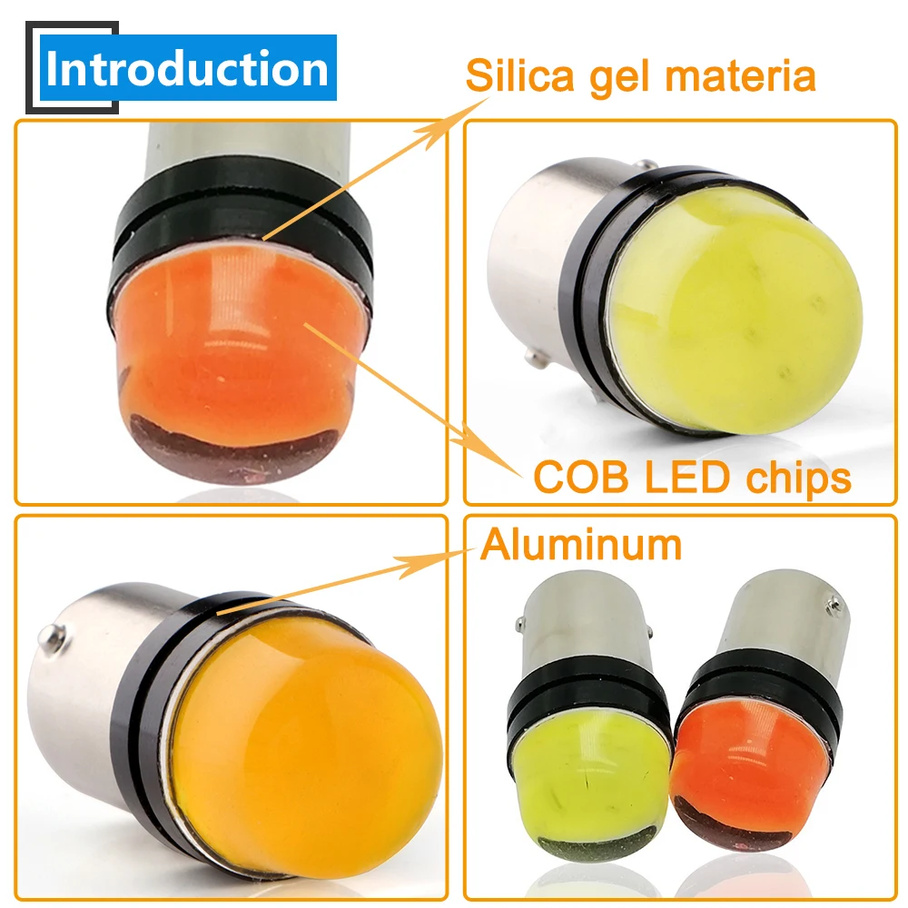 10X12 V Белый COB 12 SMD СВЕТОДИОДНЫЙ индикатор кремнезема 1156 BA15S BAU15S 1157 BAY15D индикатор сигнала поворота Стоп обратный свет объектив 280LM автомобиль