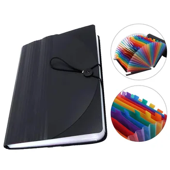 

24 Pockets Receipt Paper Wallets Large Capacity Portable Expanding Organizer Document A4 Letter Box Home Office File Folder