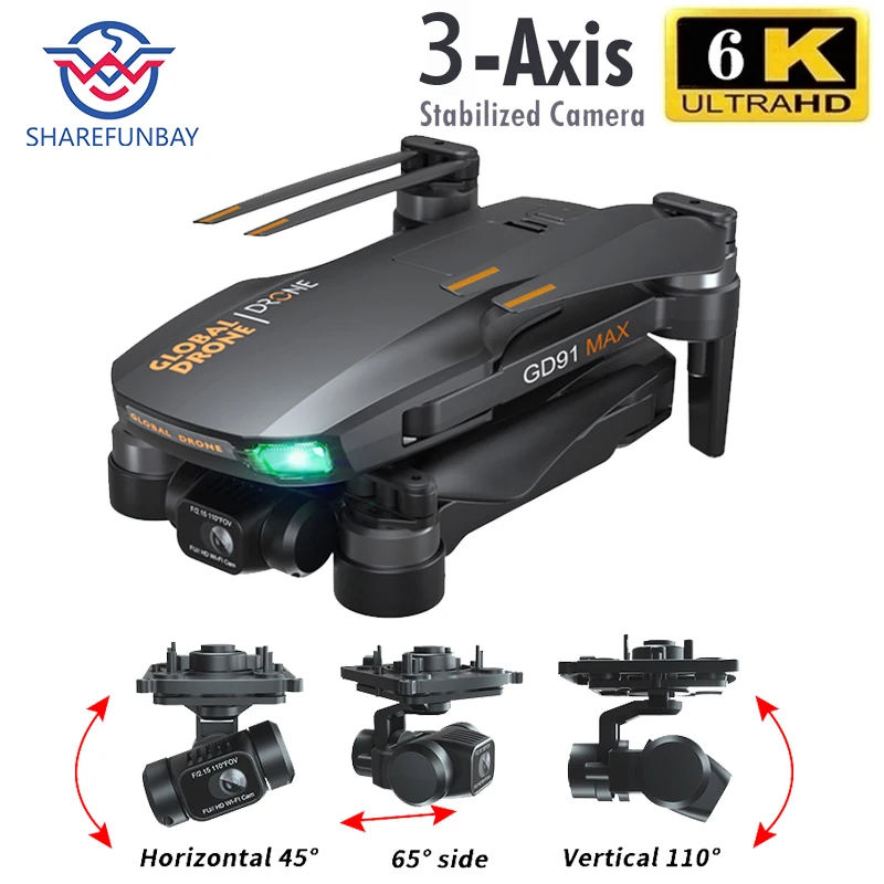 GD98 MAX Дрон 6k gps 5g Wi Fi 3 осевой и портативный монопод с шарнирным замком для камеры