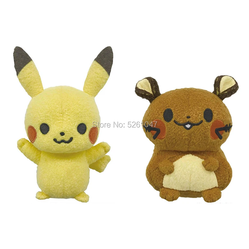 

Original Pocket Monster Baby Pikachu Dedenne Plush Doll Stuffed Toy 15cm with Bell Gift