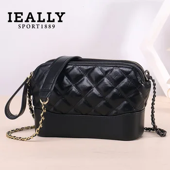 

2019 Head Layer Cowhide Genuine Leather Single Shoulder Span Woman Package Chain Package