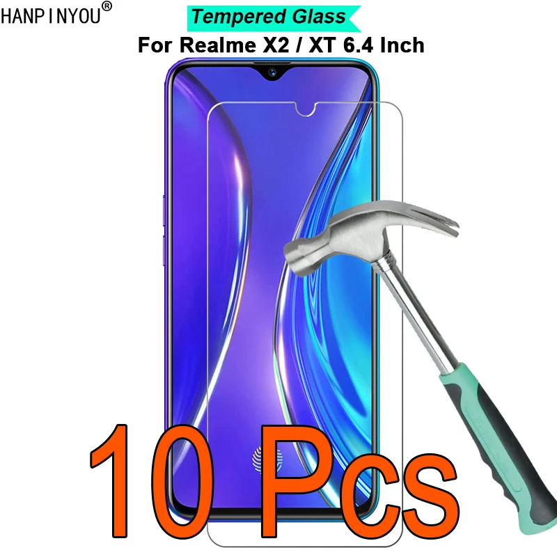 

10 Pcs/Lot For Realme X2 / XT 6.4" 9H Hardness 2.5D Ultra-thin Toughened Tempered Glass Film Screen Protector Guard