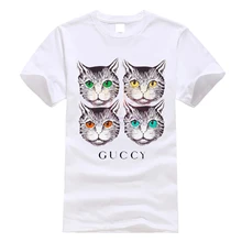 Guccy Mystic Cat, Мужская футболка, новинка, Летний стиль, повседневная одежда, повседневный топ с коротким рукавом, повседневные футболки, одежда из хлопка, футболка