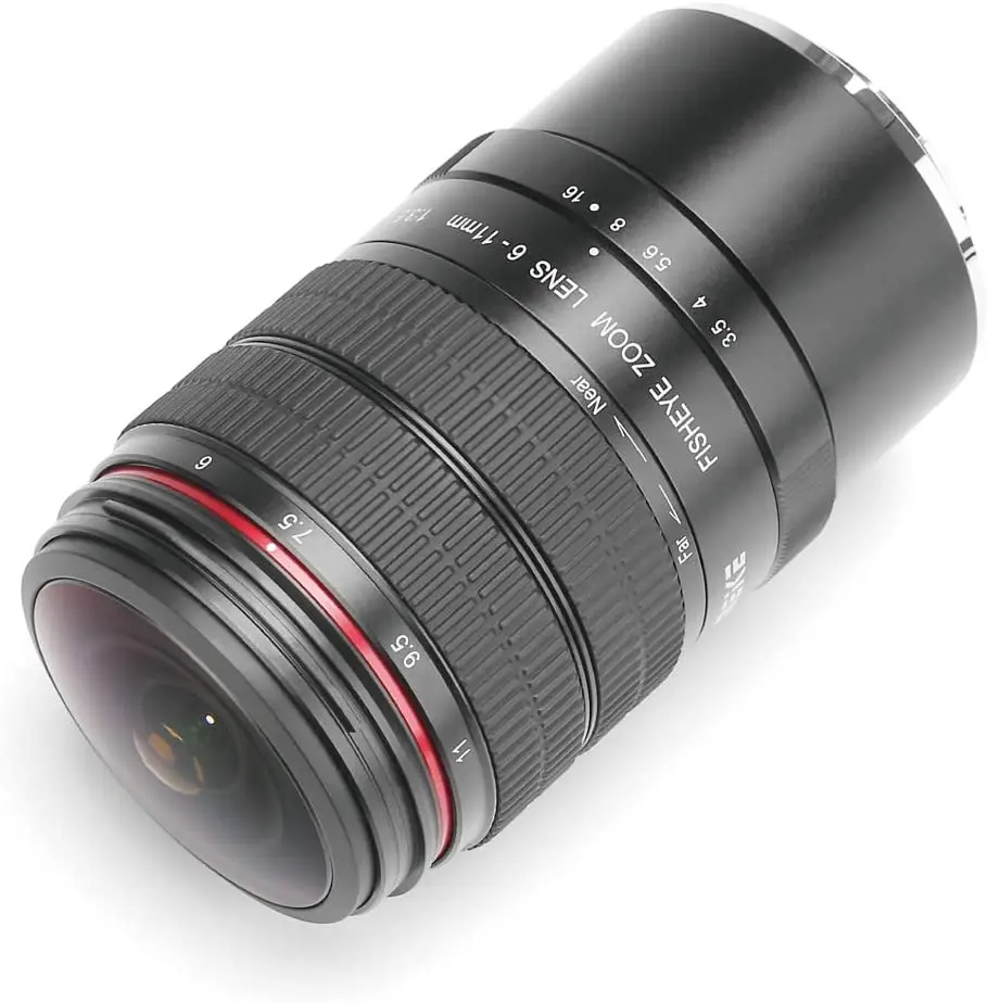 US $179.99 Meike 611mm F35 Fisheye Manual Zoom Lens APSC For Canon EFM Sony EMount Fujifilm XMount M43Mount Mirrorless Camera