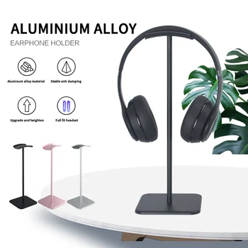 

Universal Headphone Stand Headset Holder With Non-slip Base Aluminum Metal Earphone Holder for All Size Headphones Accessorises