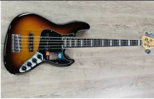 Top quality FPJB-5030 3TS color solid wood body black plate maple fretboard 5 strings Jazz bass, Free shipping