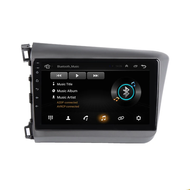 Cheap 9" 2.5D IPS Android 9.1 Car DVD Multimedia Player GPS For Honda Civic 2010 2011 2012 2013 2014 radio DSP 32EQ stereo navigation 17