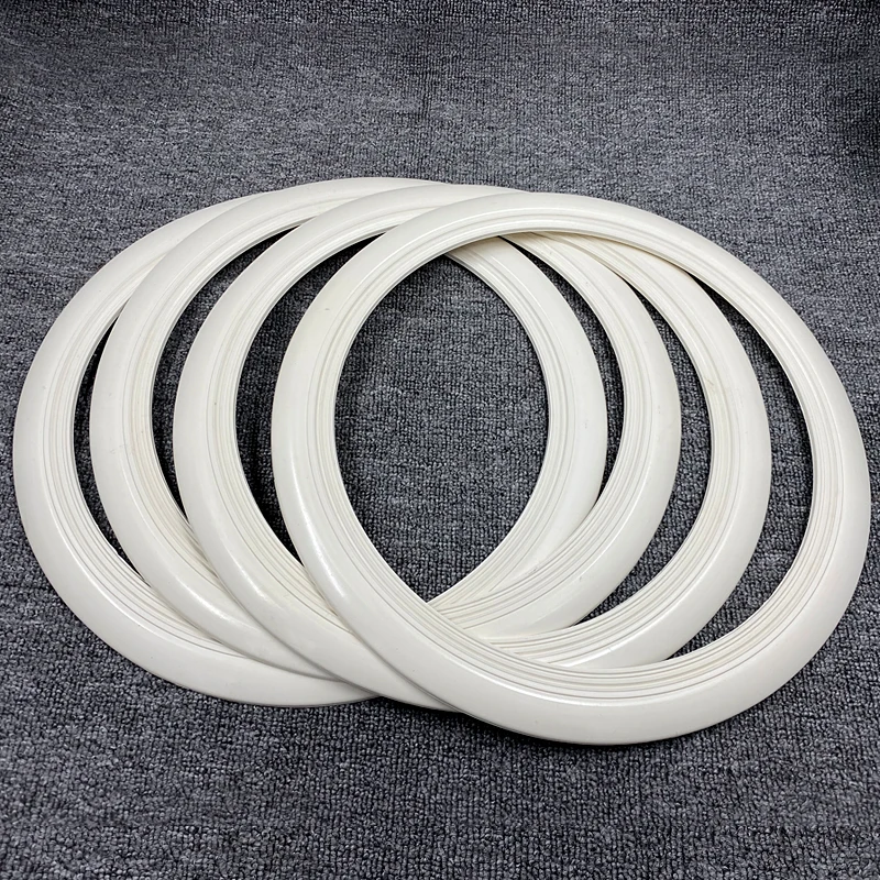 vespa White Retro Rubber Tyre Wheel Hub Protection Stickers Rings 12 (2)