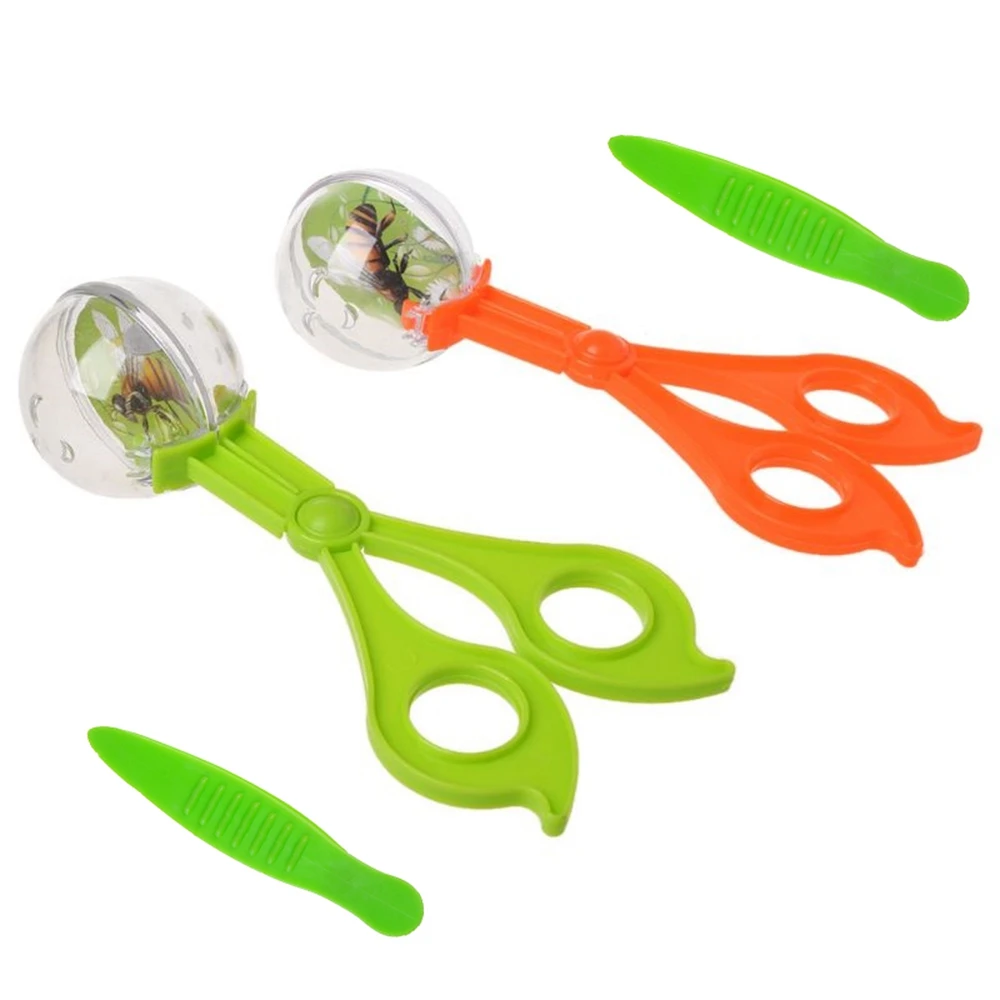 Bug insect plastic catchers scissor tongs tweezer for kids children toys ha F* 