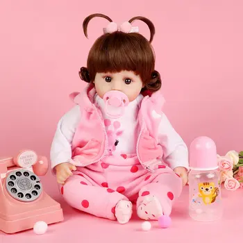 

Simulation Reborn Baby Doll Female Vinil Doll Natural And Soft Look Helps To Nurture Childrens Caring
