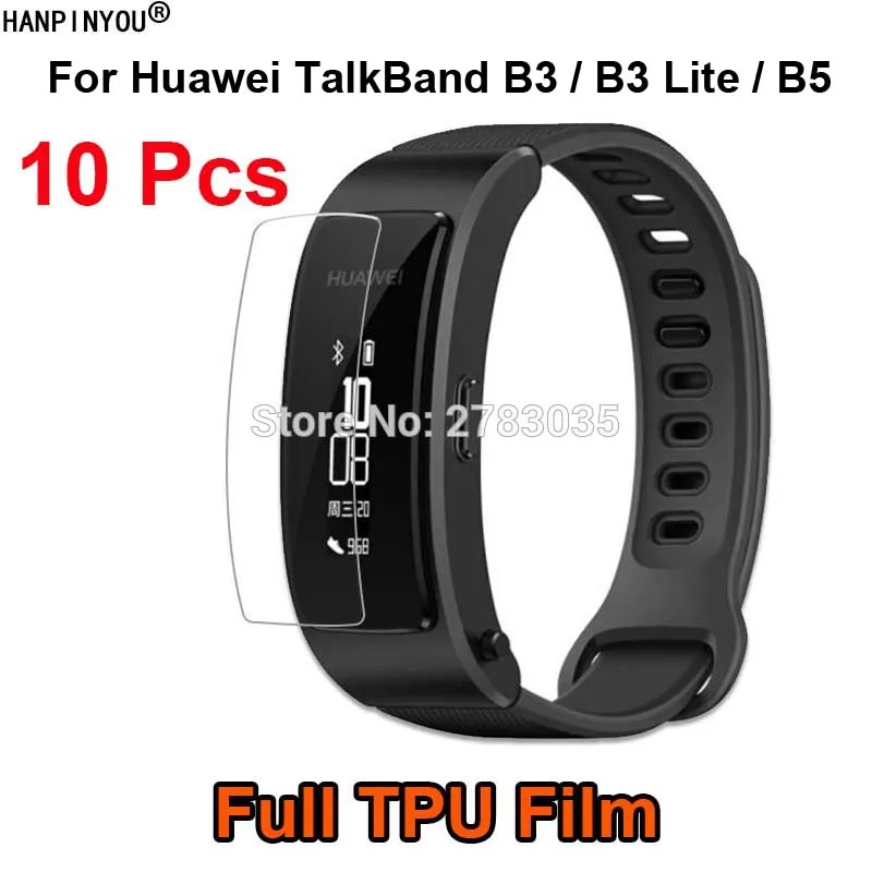 10 шт./лот для Huawei TalkBand Talk Band B5/B3/B3 Lite браслет полный охват пленка из мягкого ТПУ