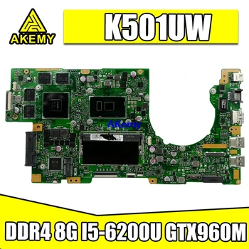 شراءK501UW اللوحة لابتوب For Asus K501UXM K501UQ K501U اللوحة الأصلية DDR4 8G-RAM I5-6200U GTX960M/GTX950M