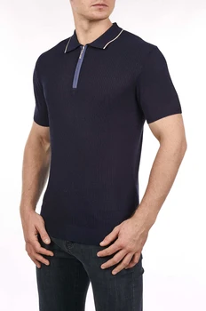 

Billionaire polo shirt silk men 2020 New fashion short sleeve new Casual Zipper embroidery Breathable big size 48-58 quality