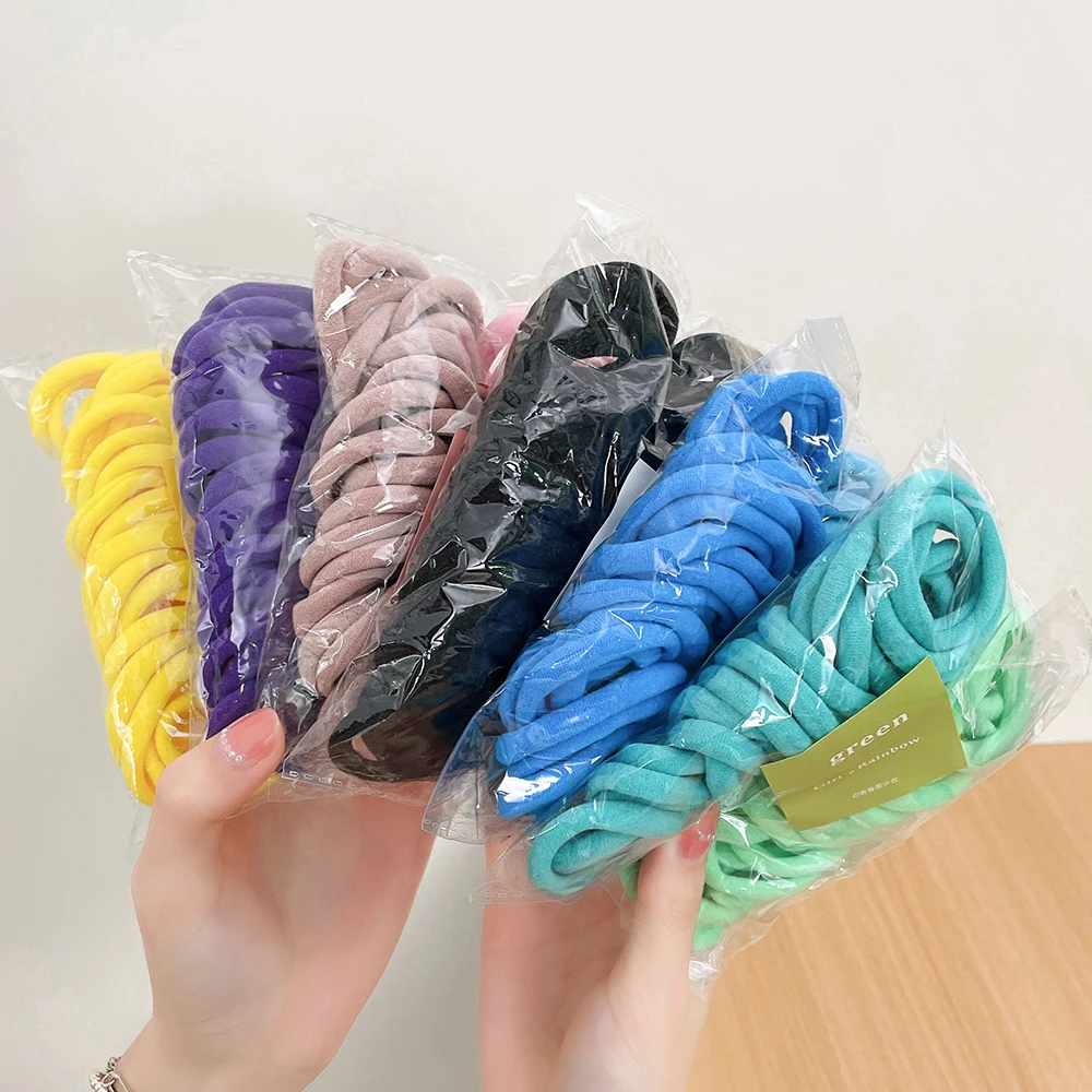 best hair clips 50PCS Women Elastic Hair Band Scrunchie Ponytail Holder Headwear Colorful Rubber Bands Korean Girls Hair Accessories Ornaments hair clips for fine hair