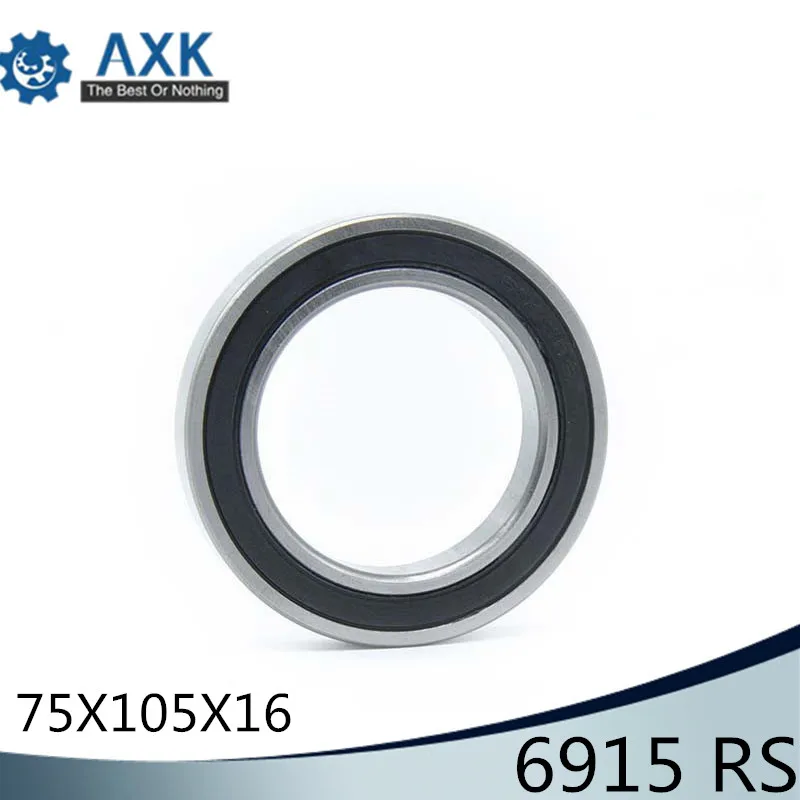 6915 2RS ABEC-1 (2PCS) 75x105x16MM  Metric Thin Section Bearings 61915RS 6915RS