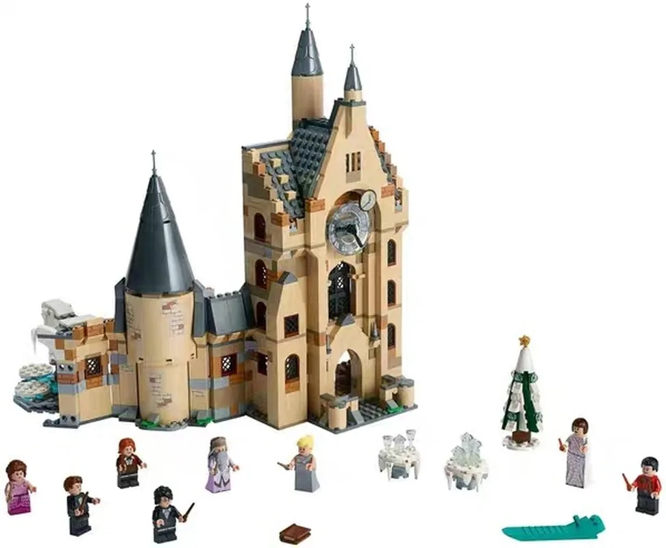 

In Stock Clock Tower Castle Villa Figures Legoing Harring potteriny Model Building Kits Blocks Bricks 75948 Kids Toys Christmas