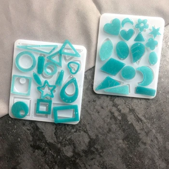 

Crystal Epoxy Resin Mold Geometry Pendants Casting Silicone Mould DIY Crafts Decorative Jewelry Making Tools Drop Shipping