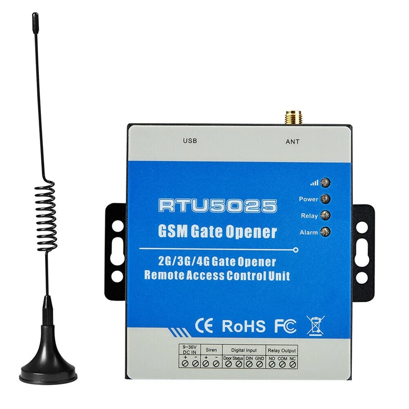 

RTU5025 3G 850/1900MHz Wireless Alarm Gate Opener Remote Switch for Door Gate Access Remote Switch ON/Off US Plug