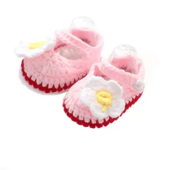 

Unisex Baby Shoes Newborn Bootie Winter Warm Infant Toddler Crib Knitted Wool Floor First Walkers 0-12M For Boys Girls