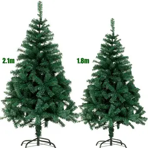 Зеленая Рождественская елка 2, 3, 4, 5, 6, 7, 8 футов, украшение с покрытием, праздник, новый год, фотоэлемент, подарок на Рождество, быстрая доставка