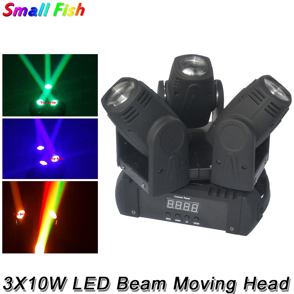 2020 Hot Sales Led Beam Moving Head Light 3 Heads 3X10W Mini Wash Spot Beam Stage Lights Party Wedding DJ Equipment Free Ship