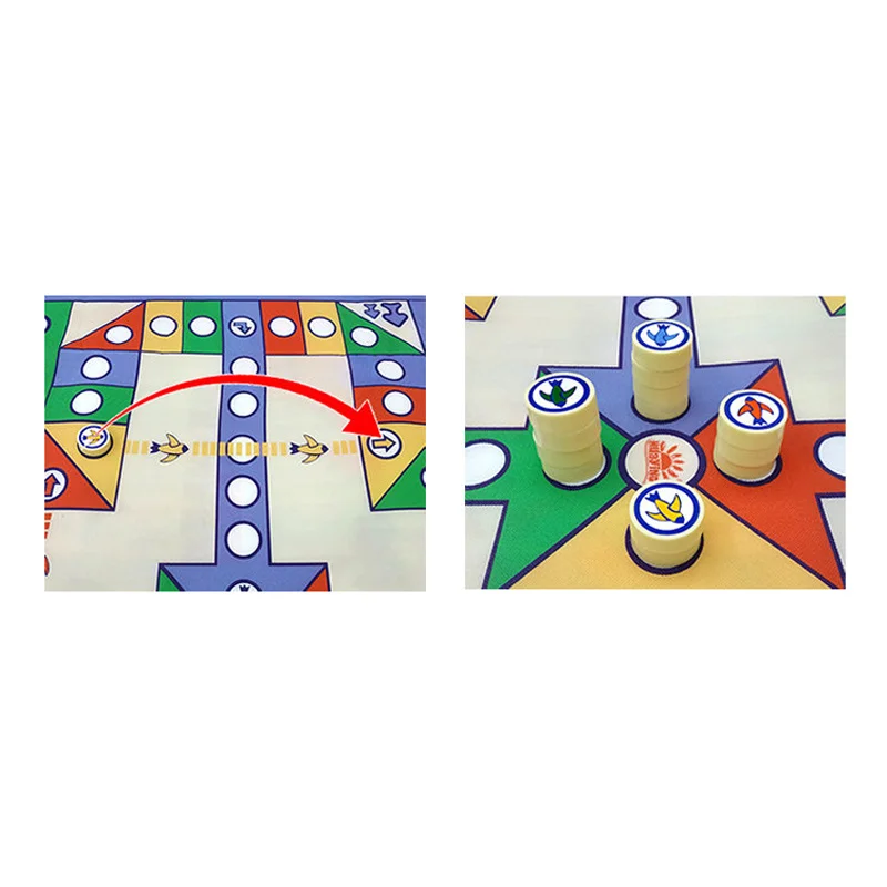 1set New Design Kids Carpet Ludo Board Game Mat for Children Portable Travel Children Toy