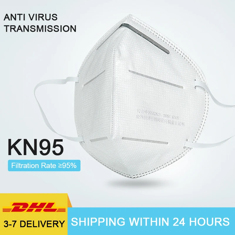 

50Pcs Face Mask N95 CE Certification Anti Influenza Anti-fog Mouth Masks Kn95 95% Same Protective as KF94 FFP2 PM2.5 Anti-fog
