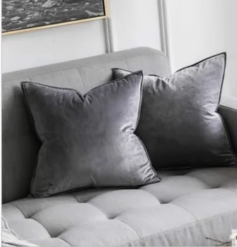 

Luxury Gray High Quality Fashion Soft Velvet Cushion Cover Green Blue Pillow Cover Pillow Case Home Decorative Sofa Throw Pillow