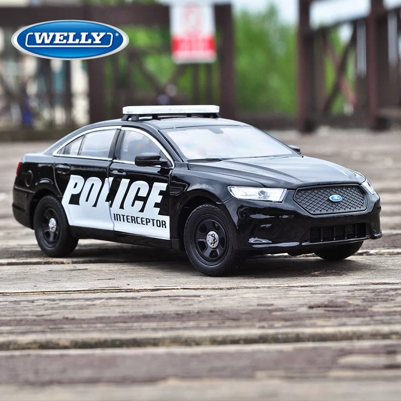 Модель полицейского автомобиля WELLY 1:24 Ford модель из сплава украшение коллекция