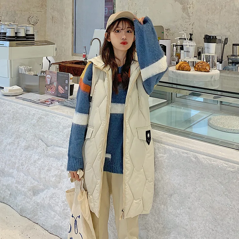 

Ozhouzhan WOMEN'S Dress down Feather Cotton Vest 2019 Autumn And Winter New Style Loose And Plus-sized Versatile down Feather Wa
