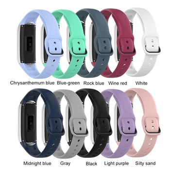 

Multicolor Silicone Watch Strap Silicone Bracelet Loopback Strap for Samsung Galaxy Fit SM-R370 High Quality HSJ-19