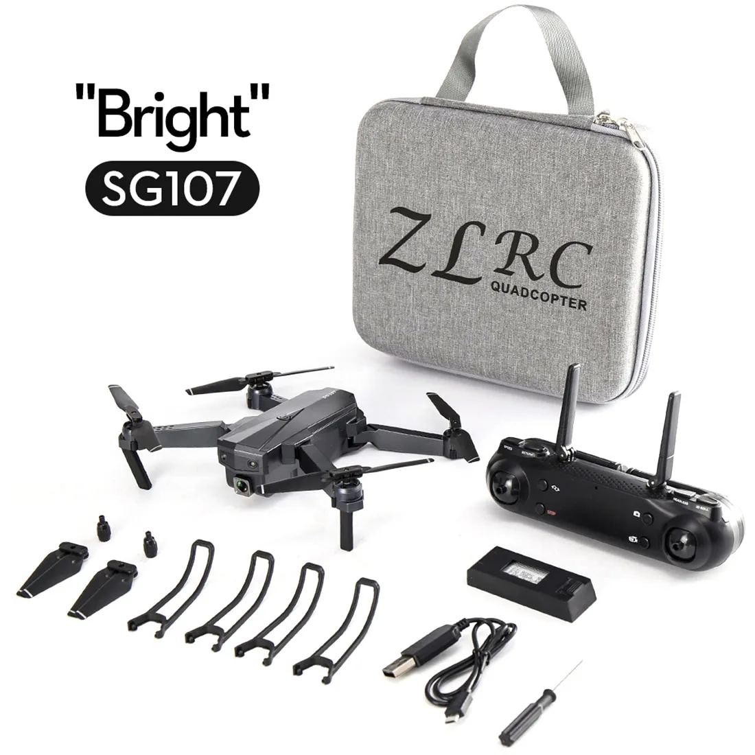 

SG107 4K HD Dual Camera Foldable Drone Gesture Sensing Aircraft - 4K Optical Flow Version (Carrying Case/Graphic Carton)
