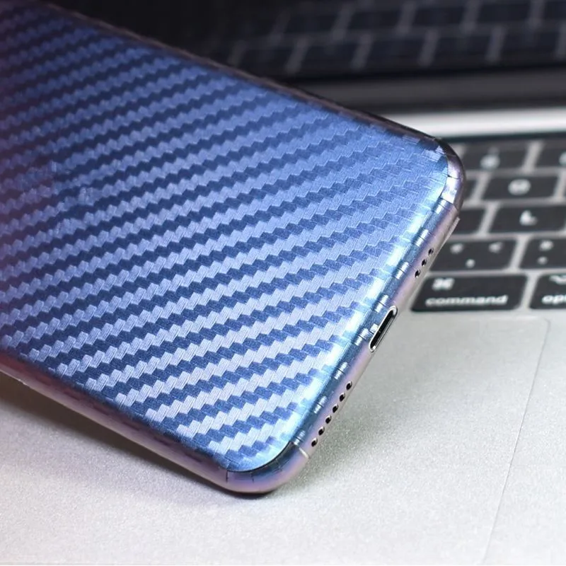 2 шт. мобильный телефон стикер для iPhone XS Max XR X градиент углеродного волокна мягкая