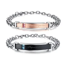 Модные браслеты из нержавеющей стали с цирконием для женщин и мужчин, браслеты ювелирные изделия, подарки, браслеты с подвесками