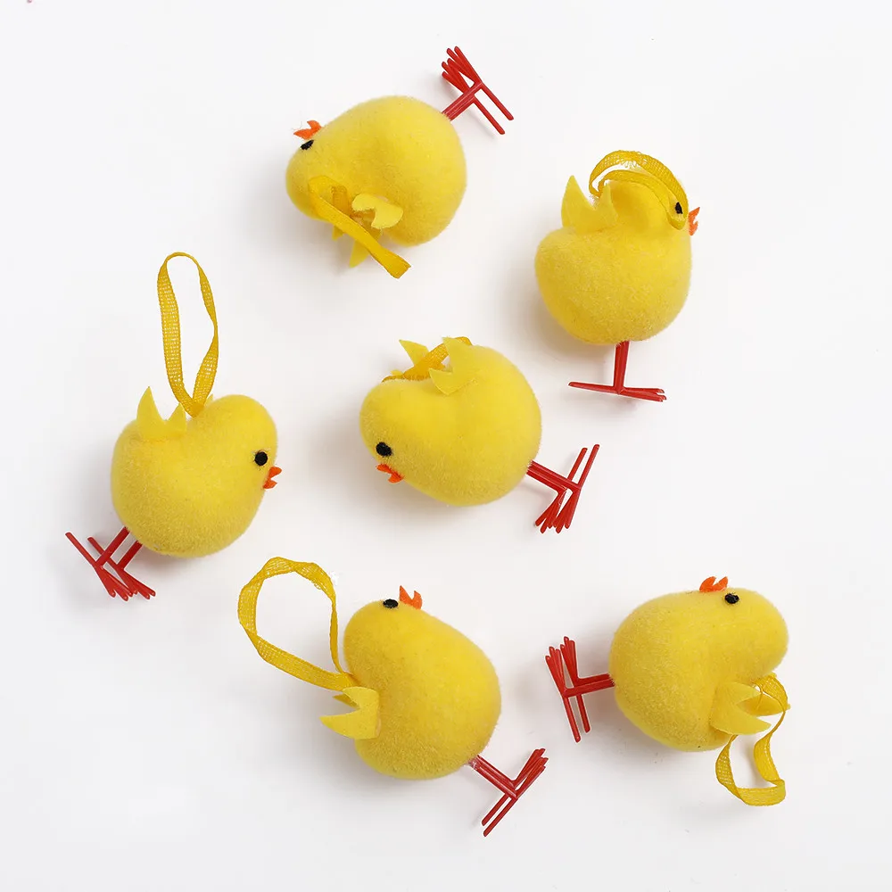6pcs/set Easter Chicks Pendant Children Gift Toys Animal Doll Favor