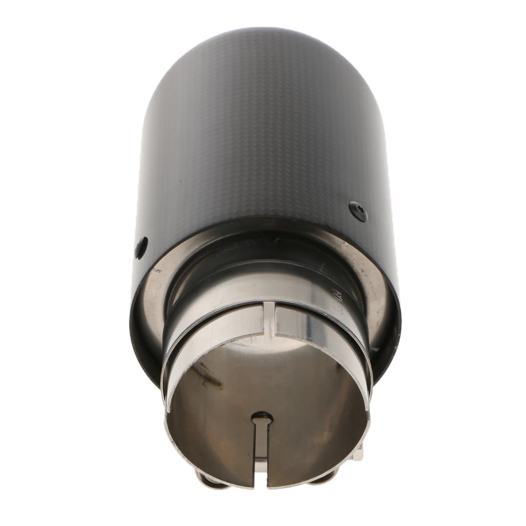 In:63mm Out:89mm Rear Carbon Fiber Exhaust Tip Muffler Pipe Black-Matt |