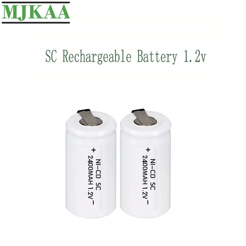 10/12/20 шт Высокое качество SC 1 2 V 2400mAh аккумуляторная батарея Sub C батареи для