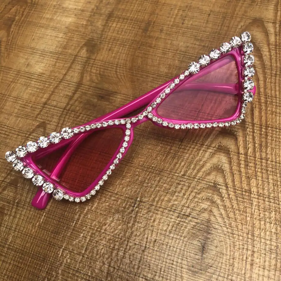 ZAOLIHU Baby Cat Eye Sunglasses Kids Diamond Crystal Sun Glasses UV400 Summer Shades Black Red Small Eyewear Luxury Gafas de