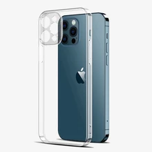 Ultra Thin Lens Protection Phone Case For iPhone 12 Pro Max Soft Back Cover iPhone 11 Pro Max Transparent Silicone Case 12 Mini