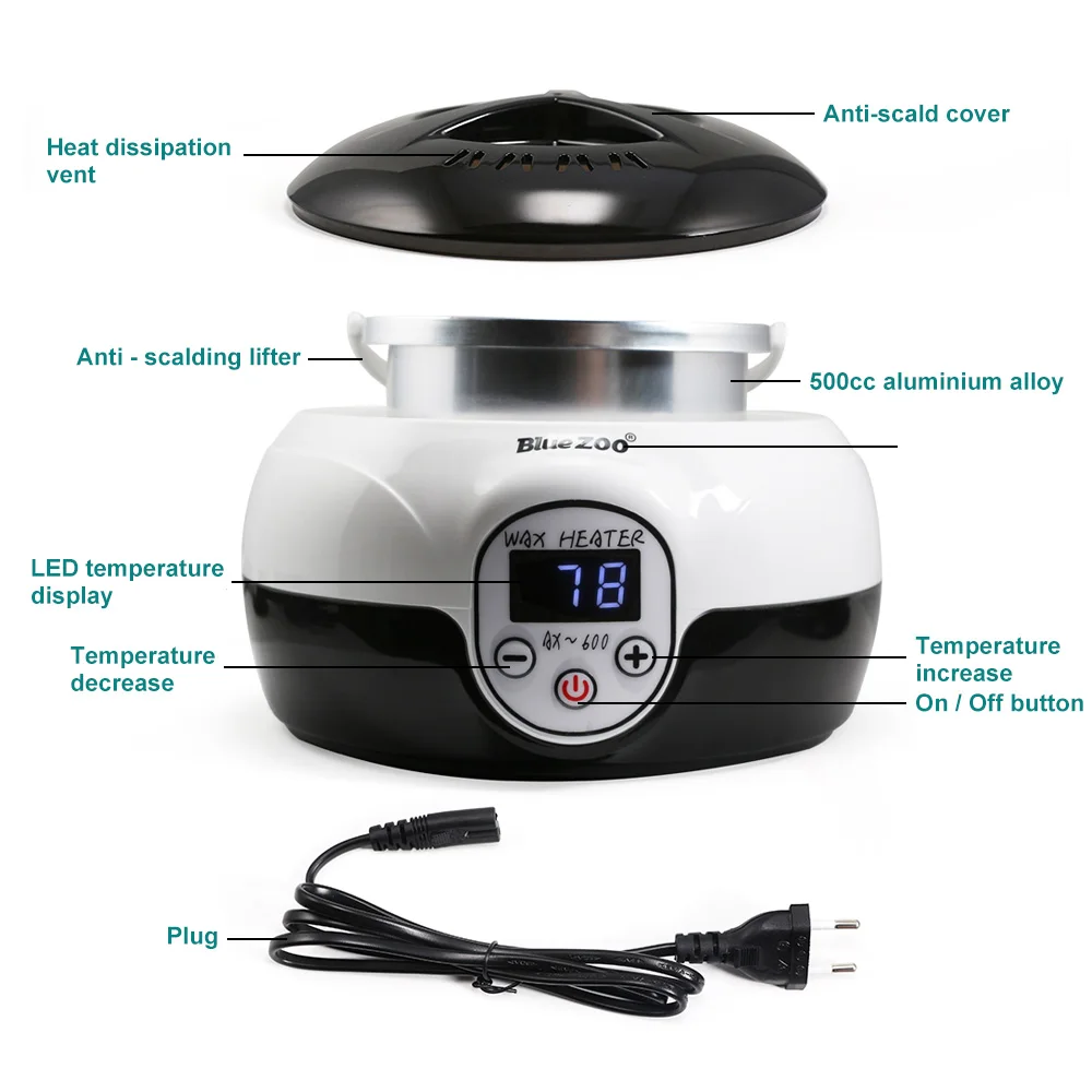

Mini Wax Heater Machine Hair Removal Depilatory Warmer Wax Bean Heater With Screen Temperature Control Kerotherapy Depilation