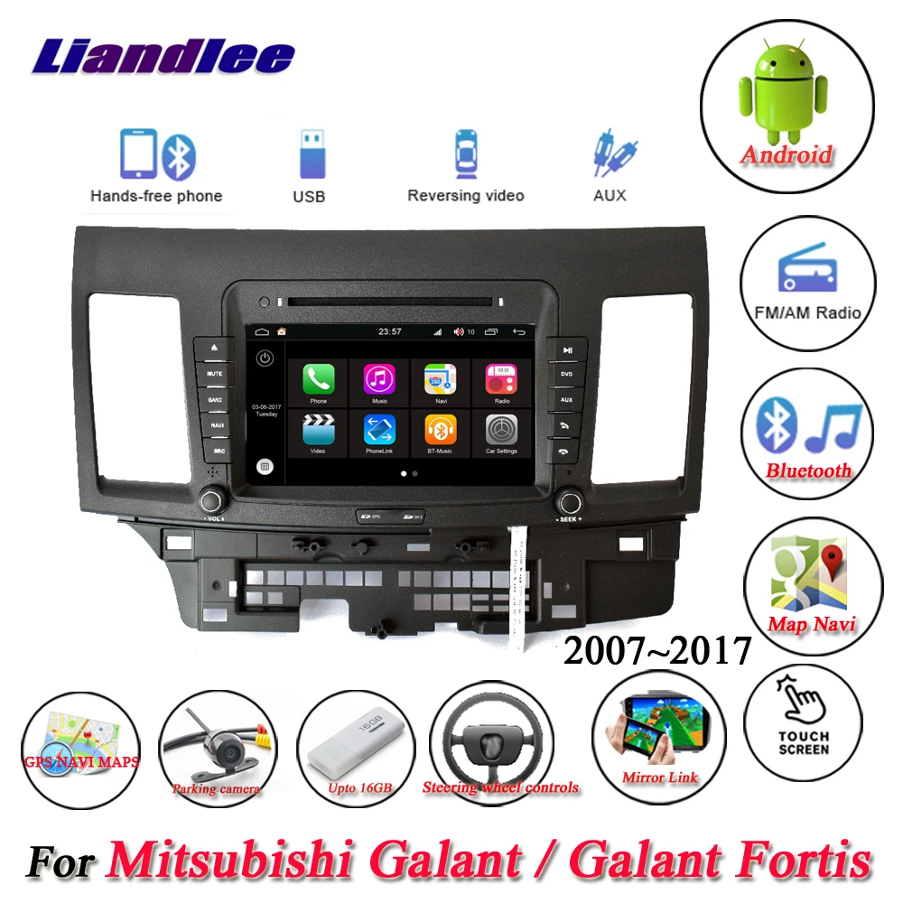 Liandlee для Mitsubishi Galant / Fortis стерео Автомагнитола с камерой Wifi CD DVD плеер GPS навигация